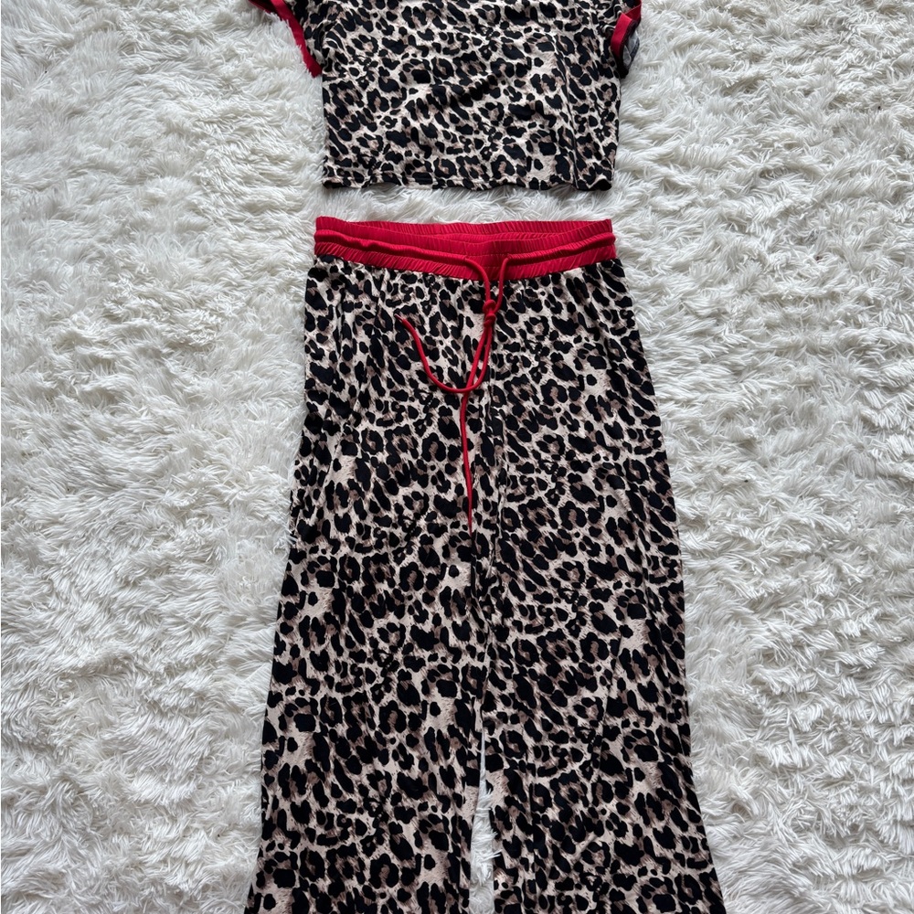 SHEIN Brown and Black Pant Set